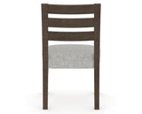 Canadel Upholstered Dining Chair 5039 in 7C Fabric and 29 Hazelnut Washed, back view
