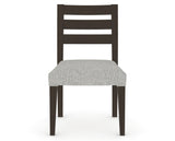 Canadel Upholstered Dining Chair 5039 in 7C Fabric and 59 Davy's Grey, front view
