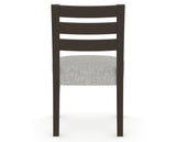 Canadel Upholstered Dining Chair 5039 in 7C Fabric and 59 Davy's Grey, back view