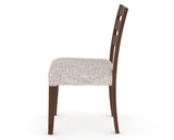 Canadel Upholstered Dining Chair 5039 in FP Crypton® and 19 Cognac Washed, side view