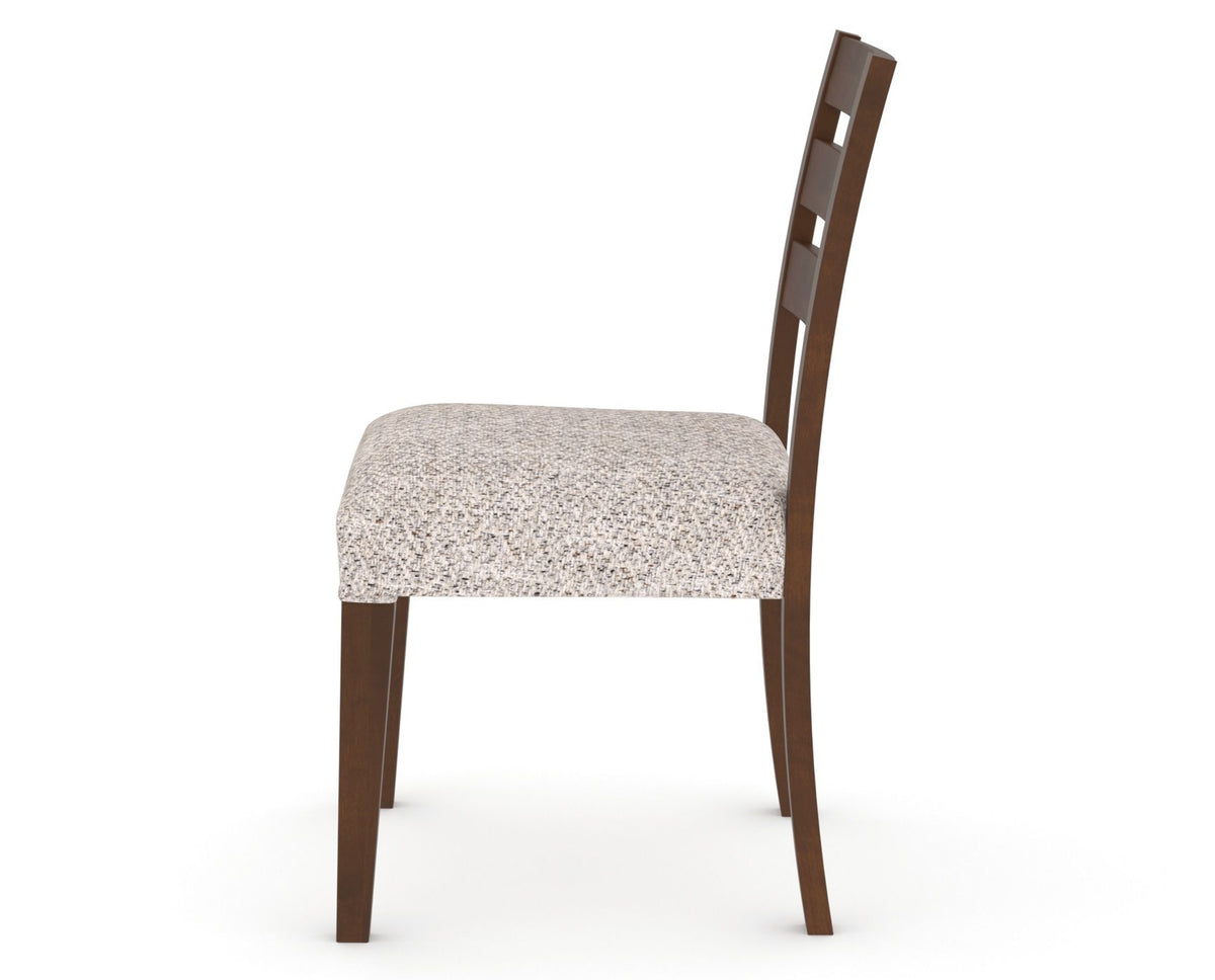Canadel Upholstered Dining Chair 5039 in FP Crypton® and 19 Cognac Washed, side view