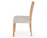 Canadel Upholstered Dining Chair 5039 in FP Crypton® and 20 Caramel Washed, side view
