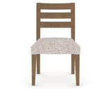 Canadel Upholstered Dining Chair 5039 in FP Crypton® and 25 Pecan Washed, front view