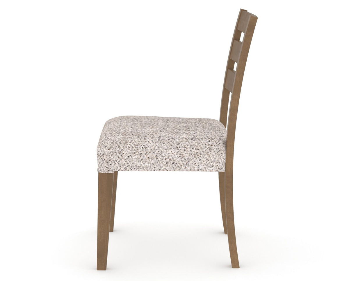 Canadel Upholstered Dining Chair 5039 in FP Crypton® and 25 Pecan Washed, side view