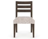 Canadel Upholstered Dining Chair 5039 in FP Crypton® and 29 Hazelnut Washed, front view