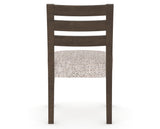 Canadel Upholstered Dining Chair 5039 in FP Crypton® and 29 Hazelnut Washed, back view