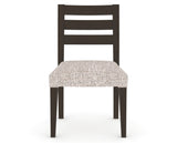 Canadel Upholstered Dining Chair 5039 in FP Crypton® and 59 Davy's Grey, front view