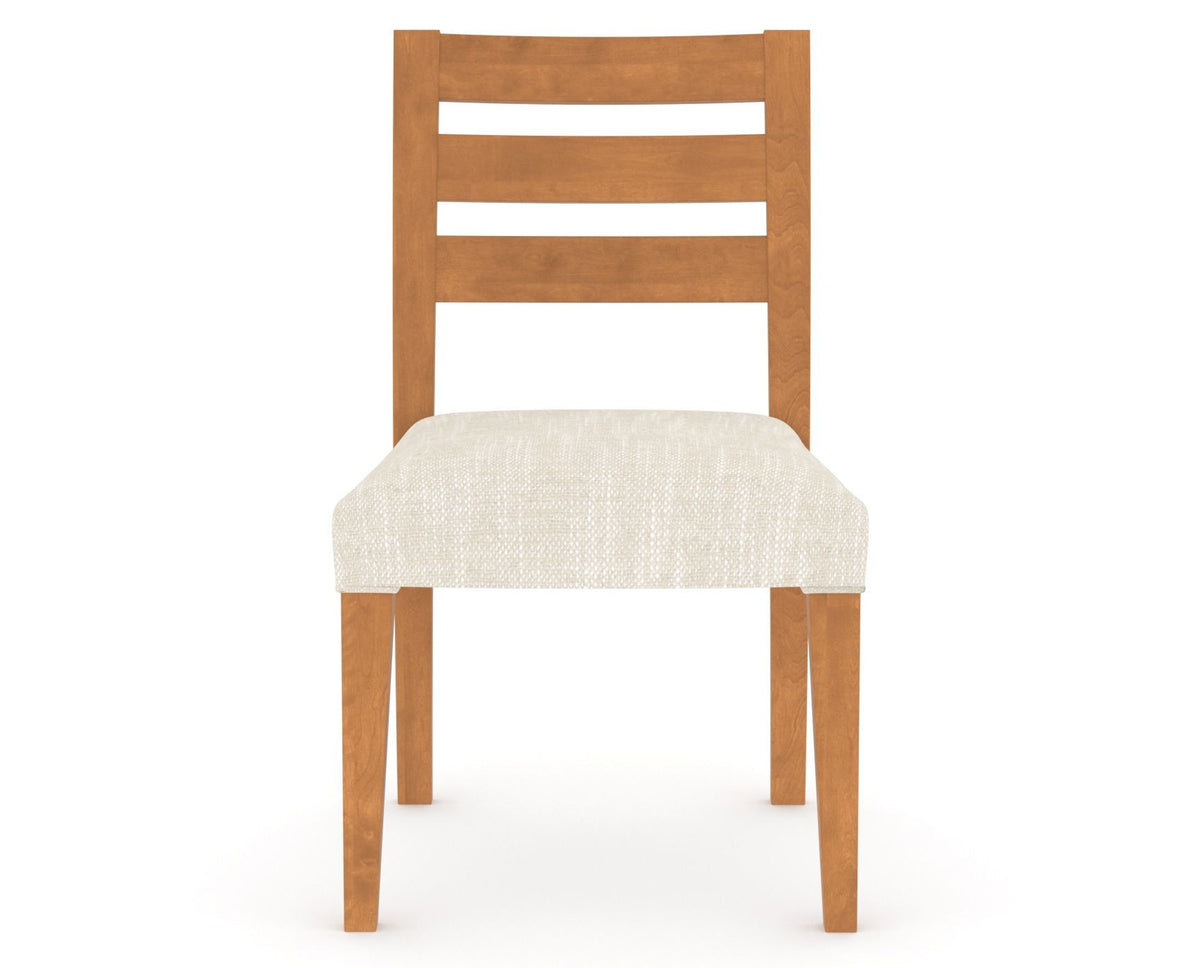 Canadel Upholstered Dining Chair 5039 in FT InsideOut® and 01 Honey Washed, front view