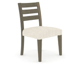 Canadel Upholstered Dining Chair 5039 in FT InsideOut® and 08 Shadow, three-quarter view