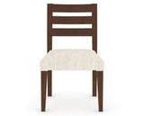 Canadel Upholstered Dining Chair 5039 in FT InsideOut® and 19 Cognac Washed, front view