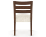 Canadel Upholstered Dining Chair 5039 in FT InsideOut® and 19 Cognac Washed, back view