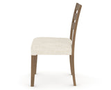 Canadel Upholstered Dining Chair 5039 in FT InsideOut® and 25 Pecan Washed, side view
