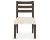 Canadel Upholstered Dining Chair 5039 in FT InsideOut® and 29 Hazelnut Washed, front view