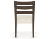 Canadel Upholstered Dining Chair 5039 in FT InsideOut® and 29 Hazelnut Washed, back view