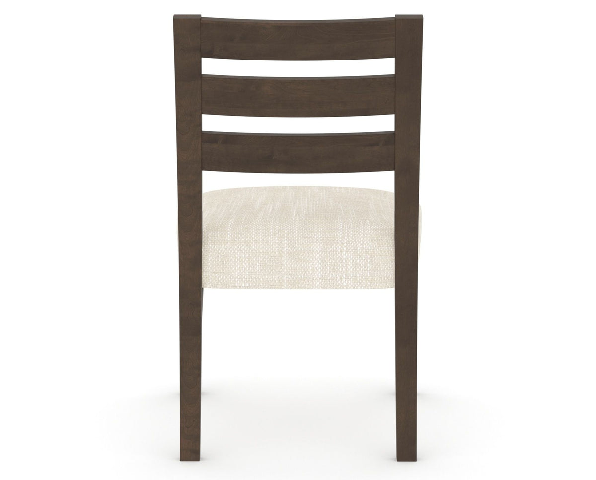 Canadel Upholstered Dining Chair 5039 in FT InsideOut® and 29 Hazelnut Washed, back view