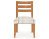 Canadel Upholstered Dining Chair 5039 in OZ Fabric and 01 Honey Washed, front view