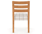 Canadel Upholstered Dining Chair 5039 in OZ Fabric and 01 Honey Washed, back view