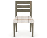 Canadel Upholstered Dining Chair 5039 in OZ Fabric and 08 Shadow, front view