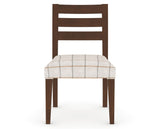 Canadel Upholstered Dining Chair 5039 in OZ Fabric and 19 Cognac Washed, front view