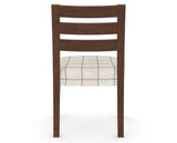 Canadel Upholstered Dining Chair 5039 in OZ Fabric and 19 Cognac Washed, back view