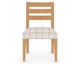 Canadel Upholstered Dining Chair 5039 in OZ Fabric and 20 Caramel Washed, front view