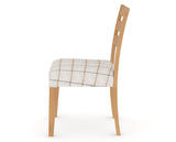 Canadel Upholstered Dining Chair 5039 in OZ Fabric and 20 Caramel Washed, side view
