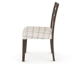 Canadel Upholstered Dining Chair 5039 in OZ Fabric and 29 Hazelnut Washed, side view