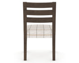 Canadel Upholstered Dining Chair 5039 in OZ Fabric and 29 Hazelnut Washed, back view