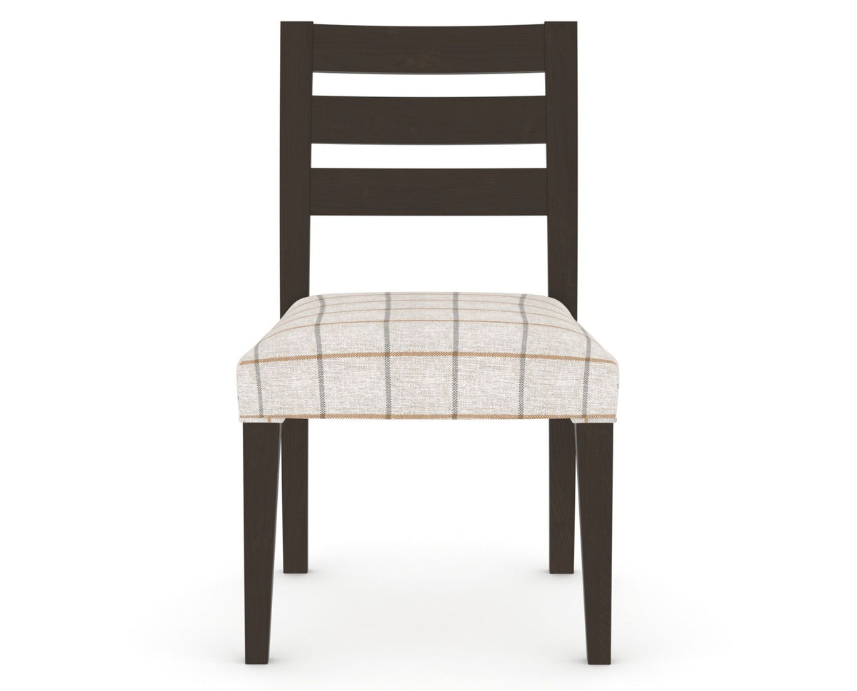 Canadel Upholstered Dining Chair 5039 in OZ Fabric and 59 Davy's Grey, front view