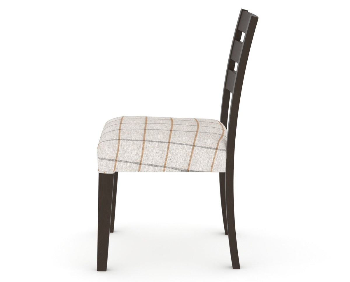 Canadel Upholstered Dining Chair 5039 in OZ Fabric and 59 Davy's Grey, side view