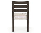 Canadel Upholstered Dining Chair 5039 in OZ Fabric and 59 Davy's Grey, back view