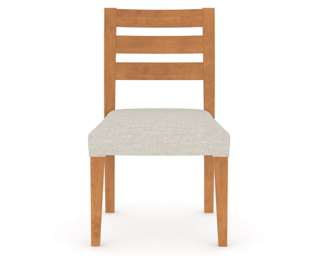 Canadel Upholstered Dining Chair 5039 in Honey Washed, front view