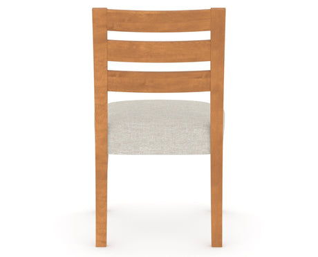Canadel Upholstered Dining Chair 5039 in Honey Washed, back view