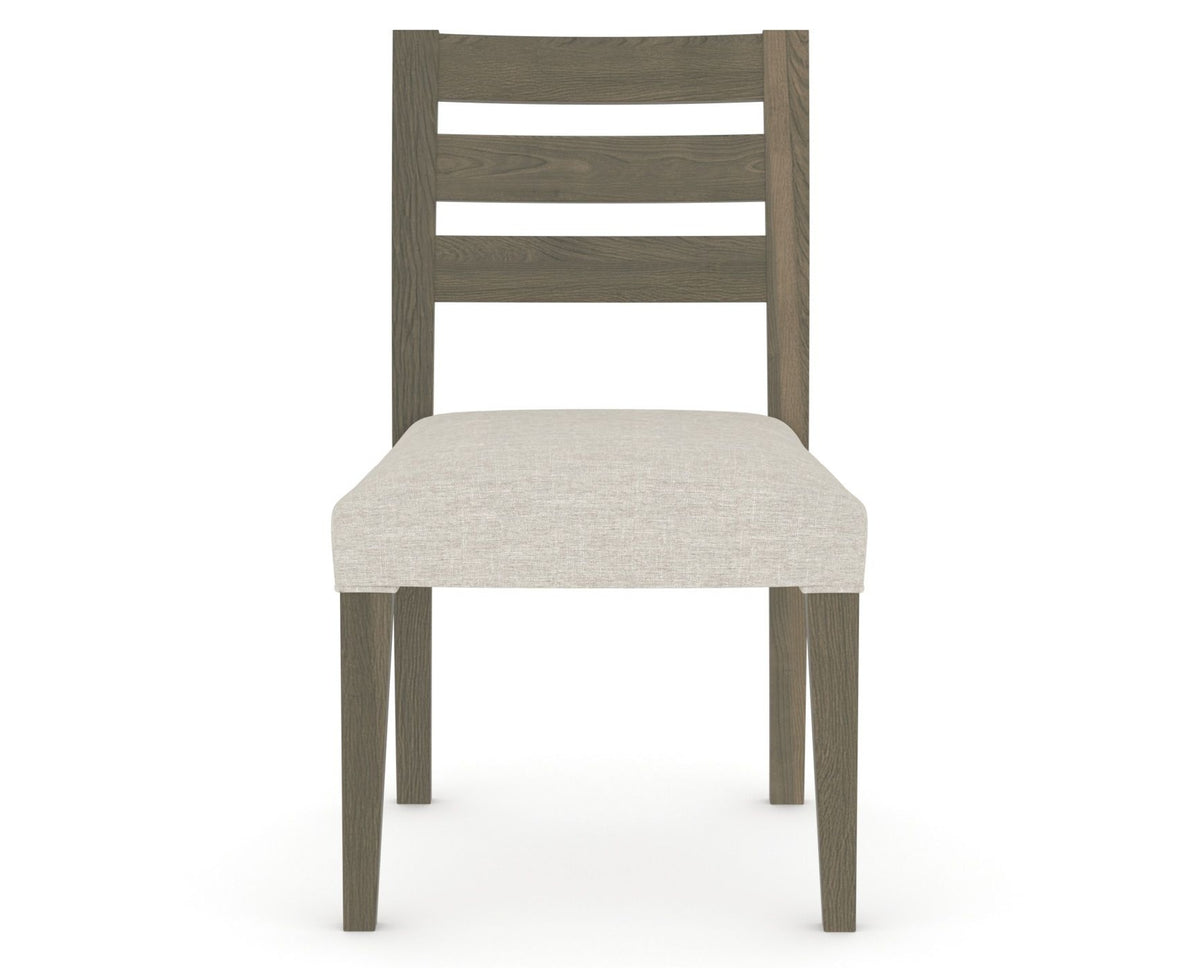 Canadel Upholstered Dining Chair 5039 in TB Fabric and 08 Shadow, front view