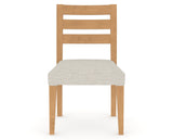 Canadel Upholstered Dining Chair 5039 in TB Fabric and 20 Caramel Washed, front view