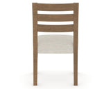 Canadel Upholstered Dining Chair 5039 in TB Fabric and 25 Pecan Washed, back view