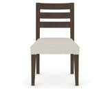 Canadel Upholstered Dining Chair 5039 in TB Fabric and 29 Hazelnut Washed, front view