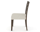 Canadel Upholstered Dining Chair 5039 in TB Fabric and 29 Hazelnut Washed, side view