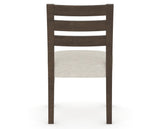 Canadel Upholstered Dining Chair 5039 in TB Fabric and 29 Hazelnut Washed, back view