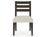 Canadel Upholstered Dining Chair 5039 in TB Fabric and 59 Davy's Grey, front view