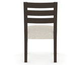 Canadel Upholstered Dining Chair 5039 in TB Fabric and 59 Davy's Grey, back view