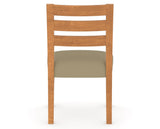 Canadel Upholstered Dining Chair 5039 in XY Faux Leather and 01 Honey Washed, back view