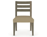 Canadel Upholstered Dining Chair 5039 in XY Faux Leather and 08 Shadow, front view