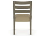 Canadel Upholstered Dining Chair 5039 in XY Faux Leather and 08 Shadow, back view