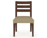 Canadel Upholstered Dining Chair 5039 in XY Faux Leather and 19 Cognac Washed, front view
