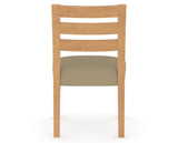 Canadel Upholstered Dining Chair 5039 in XY Faux Leather and 20 Caramel Washed, back view