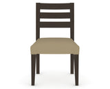 Canadel Upholstered Dining Chair 5039 in XY Faux Leather and 59 Davy's Grey, front view