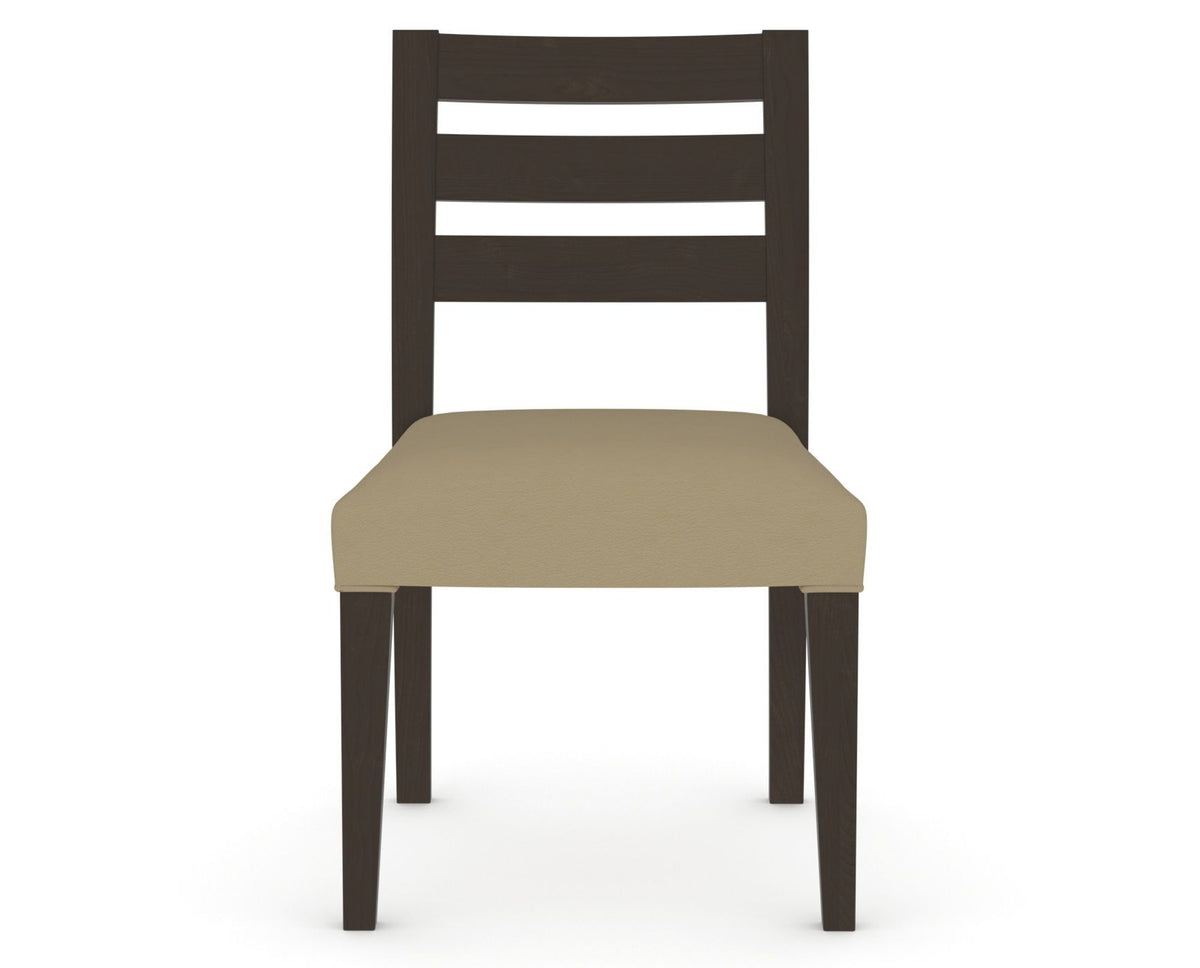 Canadel Upholstered Dining Chair 5039 in XY Faux Leather and 59 Davy's Grey, front view