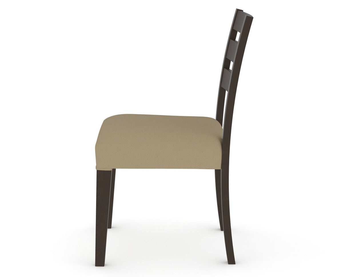Canadel Upholstered Dining Chair 5039 in XY Faux Leather and 59 Davy's Grey, side view