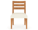 Canadel Upholstered Dining Chair 5039 in YJ Faux Leather and 01 Honey Washed, front view